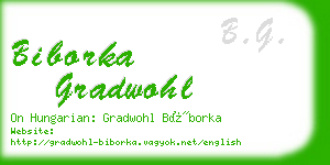 biborka gradwohl business card